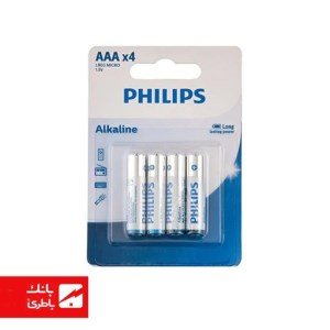 باتری الکالاین نیم‌قلمی فیلیپس بسته 4 عددی