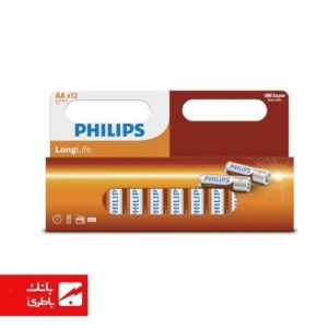 باتری لانگ لایف زینک قلمی فیلیپس بسته 12تایی