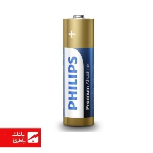باتری پریمیوم الکالاین نیم‌قلمی فیلیپس تکی