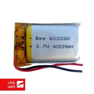 باتری لیتیوم‌پلیمر 602030 ظرفیت 400 میلی‌آمپرساعت