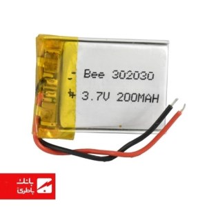 باتری لیتیوم‌پلیمر 302030 ظرفیت 200 میلی‌آمپرساعت