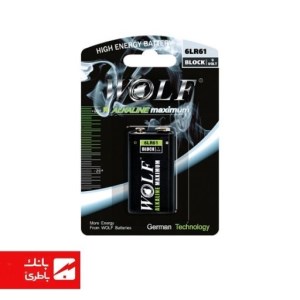 باتری الکالاین سایز کتابی ولف 9V