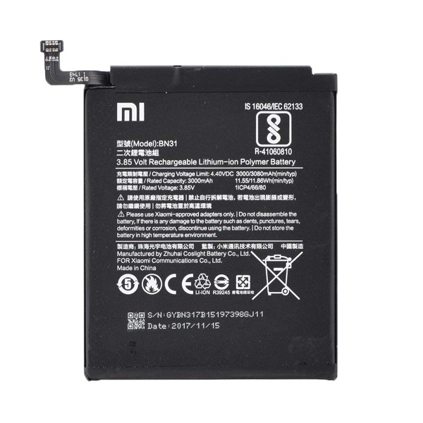 باتری گوشی شیائومی Mi 5x - Note5 با کد فنی BN31